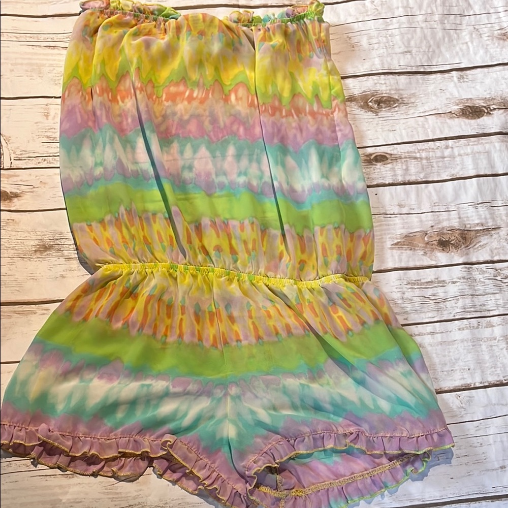 Colorful Tie-Dye swim coverup